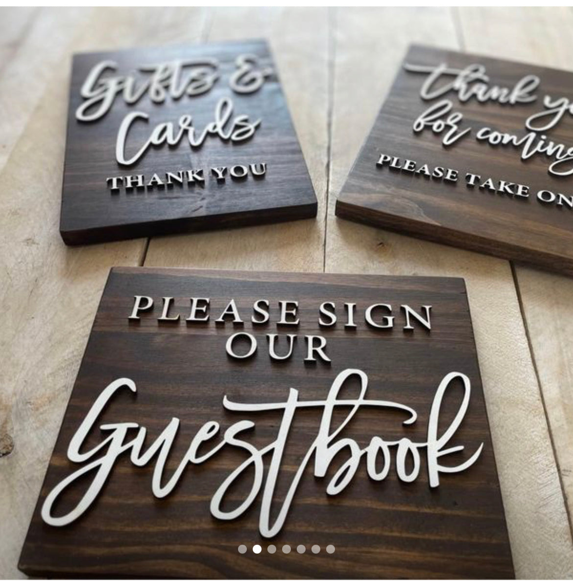 Wedding signage 3D style