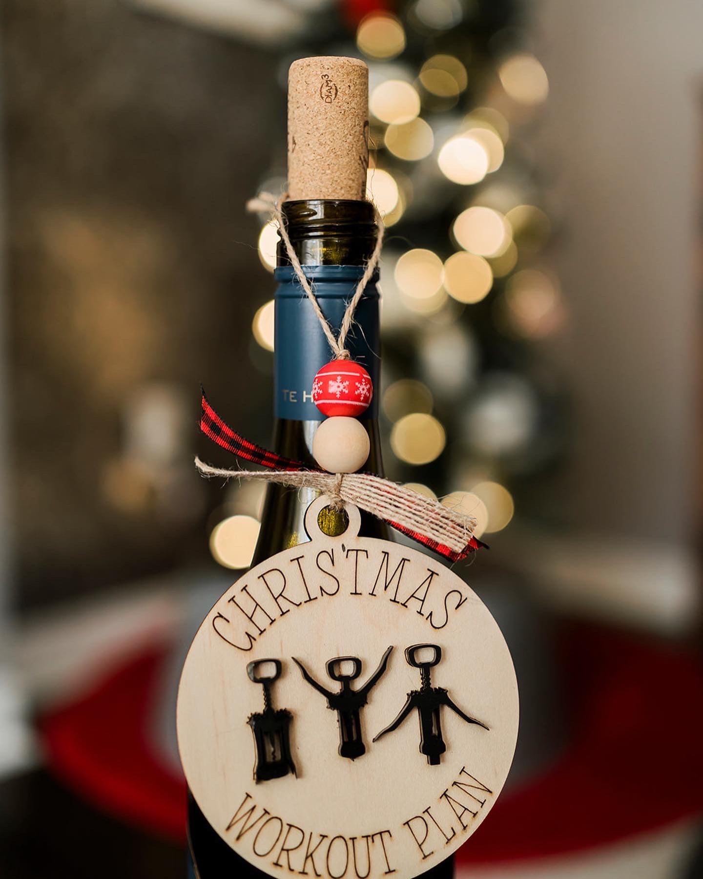 Christmas workout plan ornament