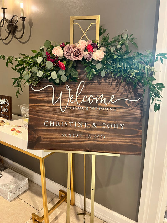 Wooden Wedding Sign