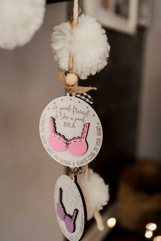 Good Friends are like a Bra Ornament