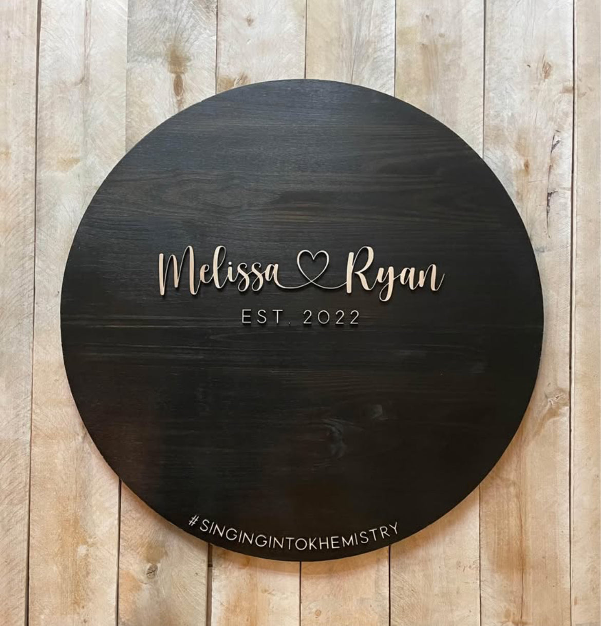 Wedding Guest Book Alternative Wood Round