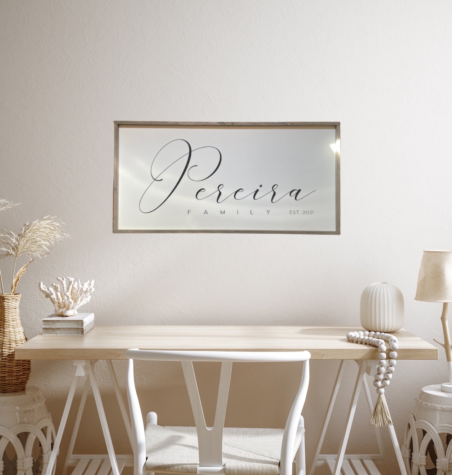 Personalized Family Name Framed sign