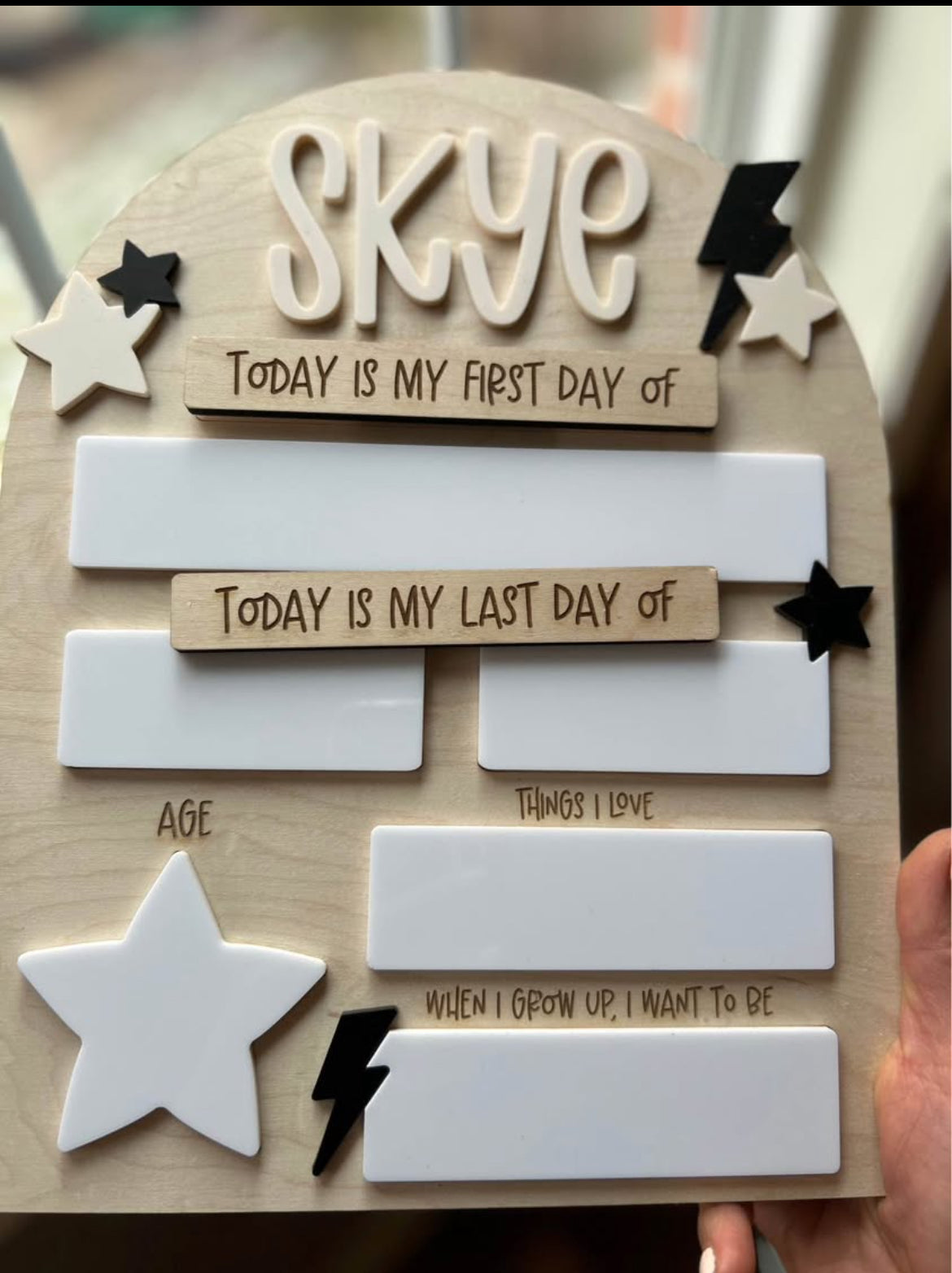 Personalized First Day of School Sign (Star theme)