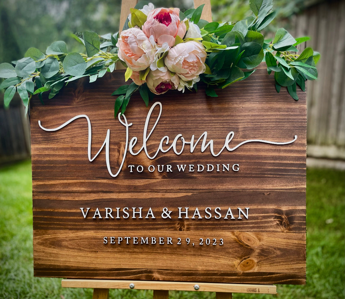Wooden Wedding Sign