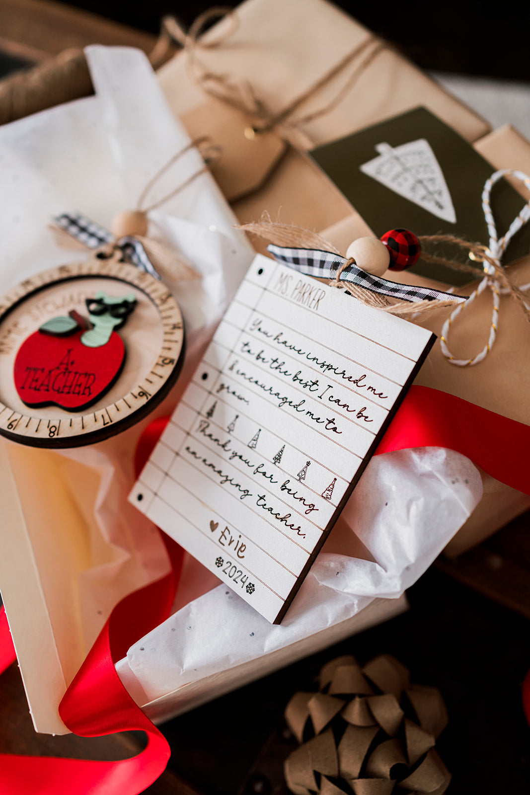 A+ Teacher Apple Personalized ornament