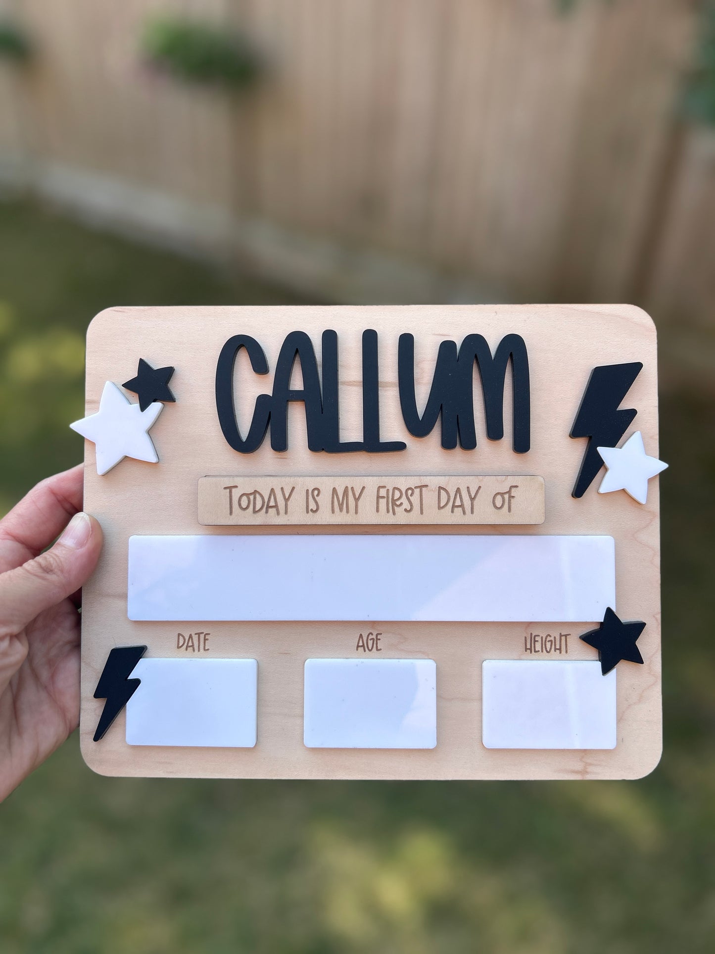 Personalized First Day of School Sign (Star theme)