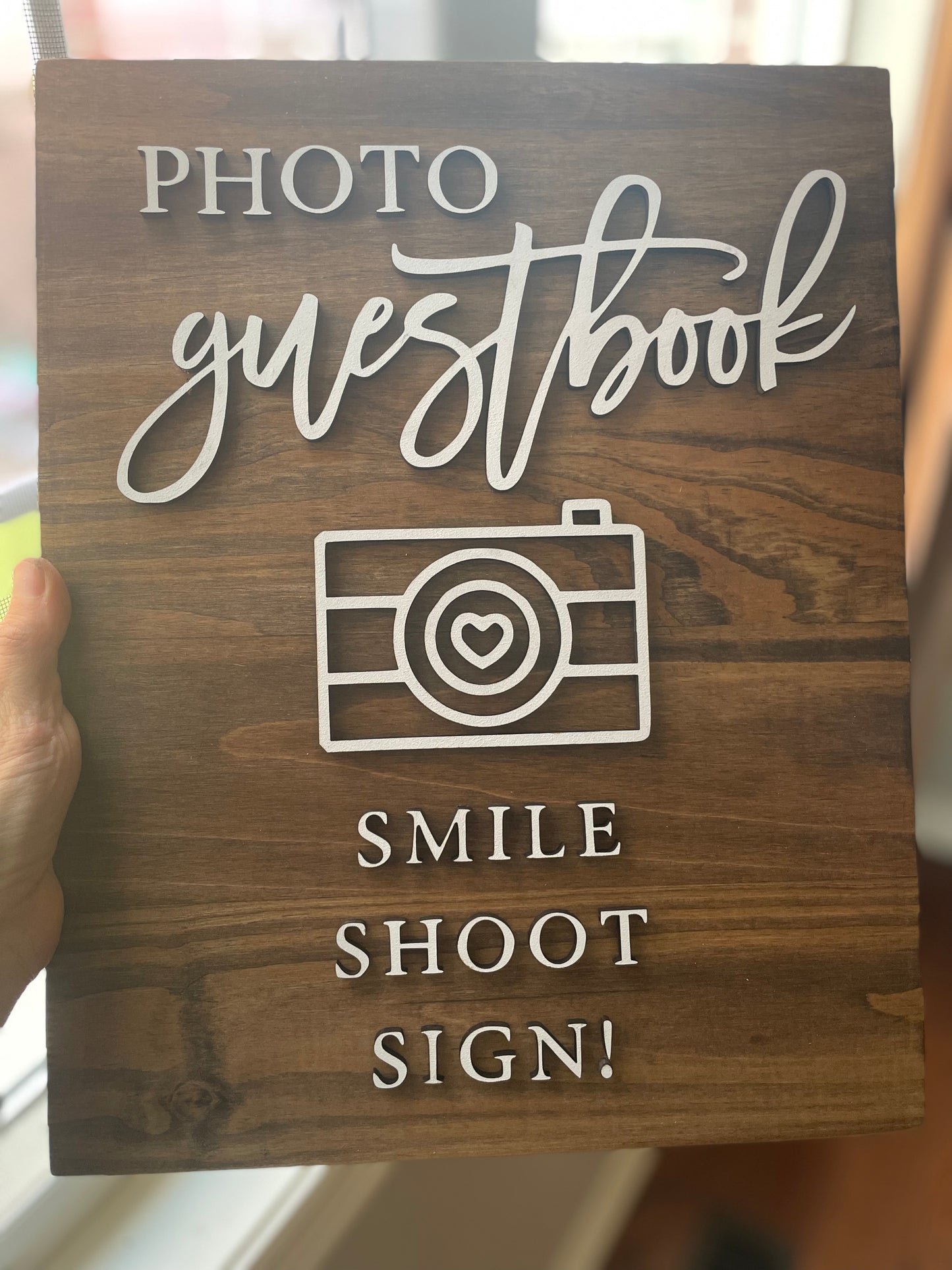 Photo Guestbook wedding sign 3D style