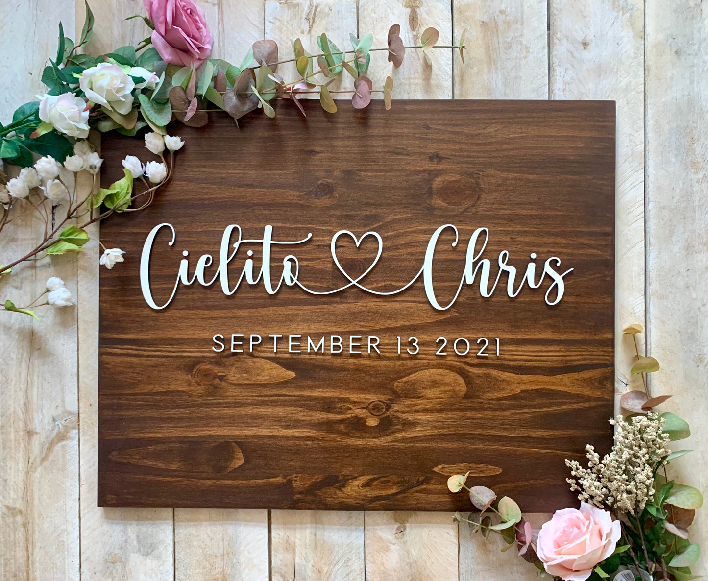 Wooden Wedding Sign
