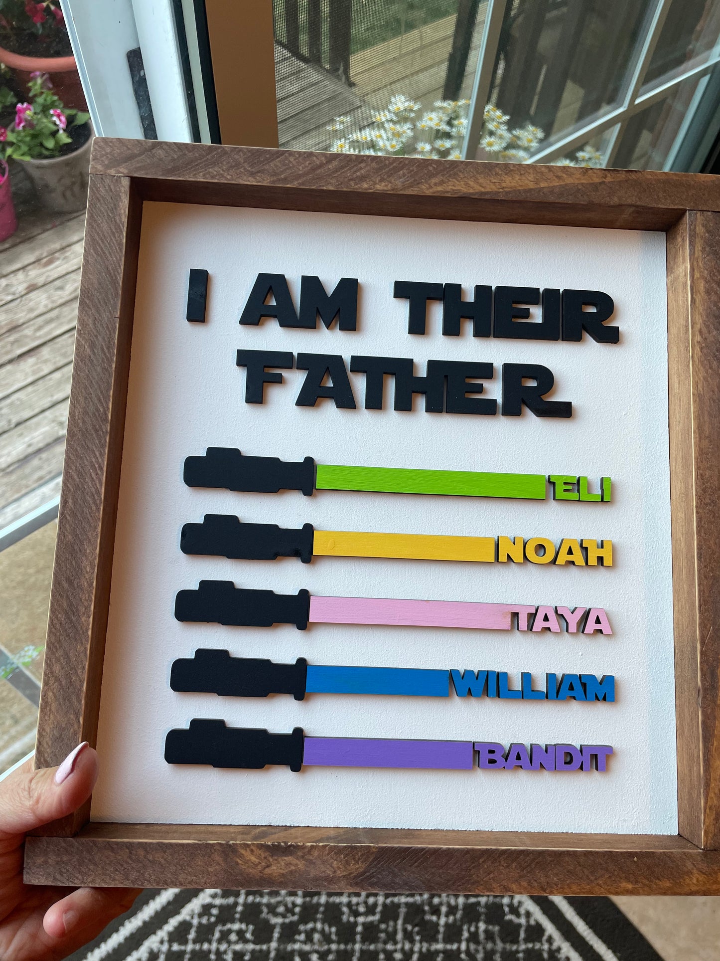 I am their Father/Lightsaber custom name sign