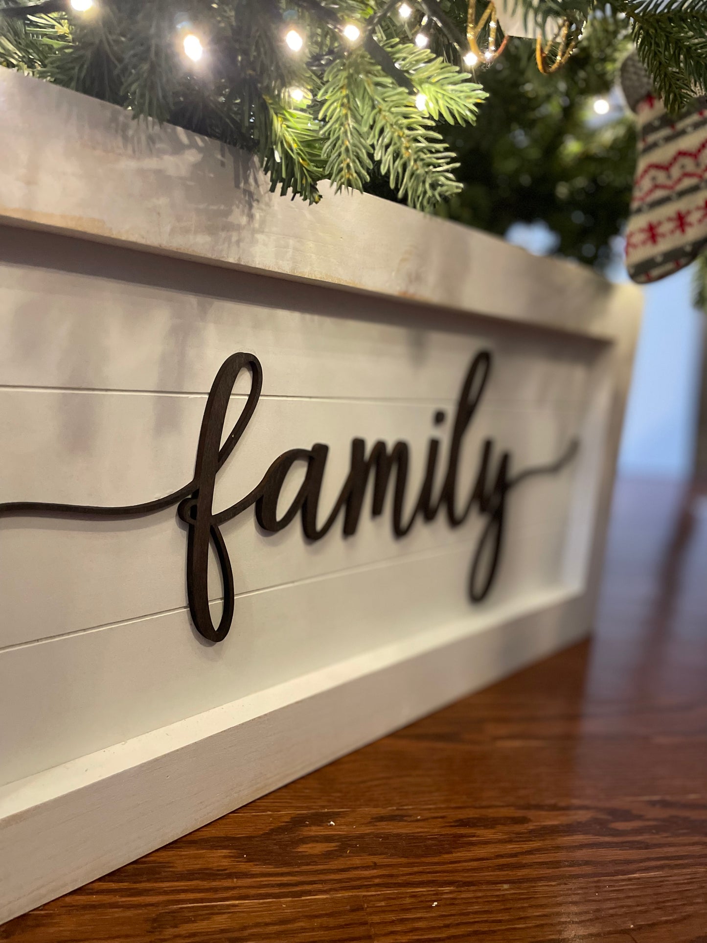Christmas Tree Box with 3D lettering