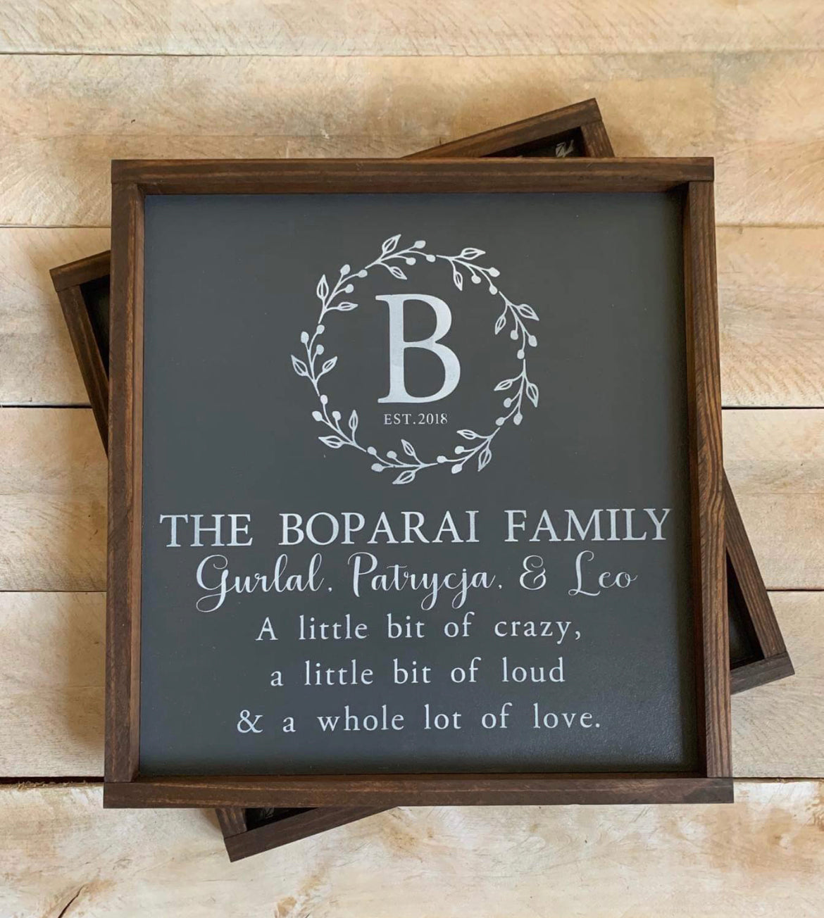 Family Monogram sign