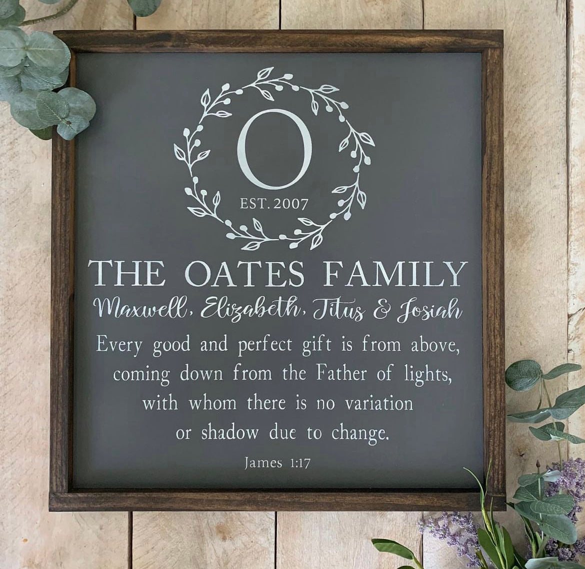 Family Monogram sign