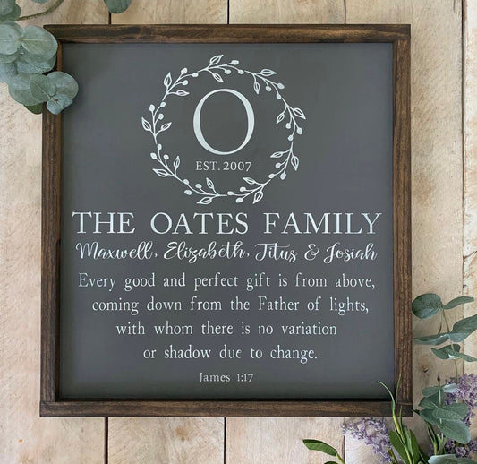 Family Monogram sign