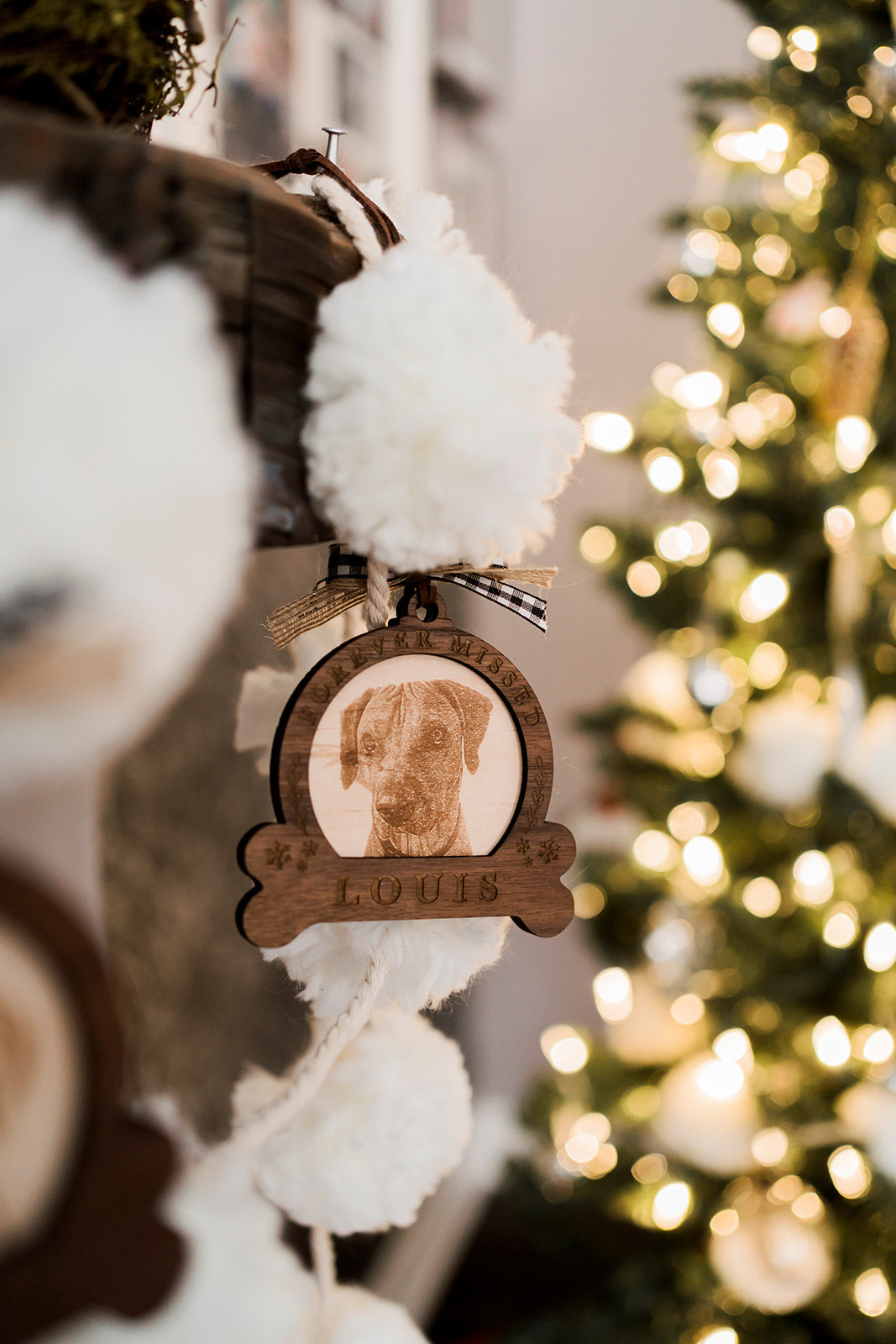 Personalized Engraved Dog Ornaments from Photo