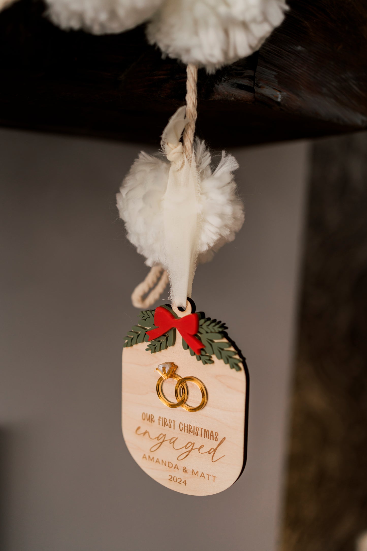 Married and Bright-First Christmas Married/First Christmas Engaged Ornaments