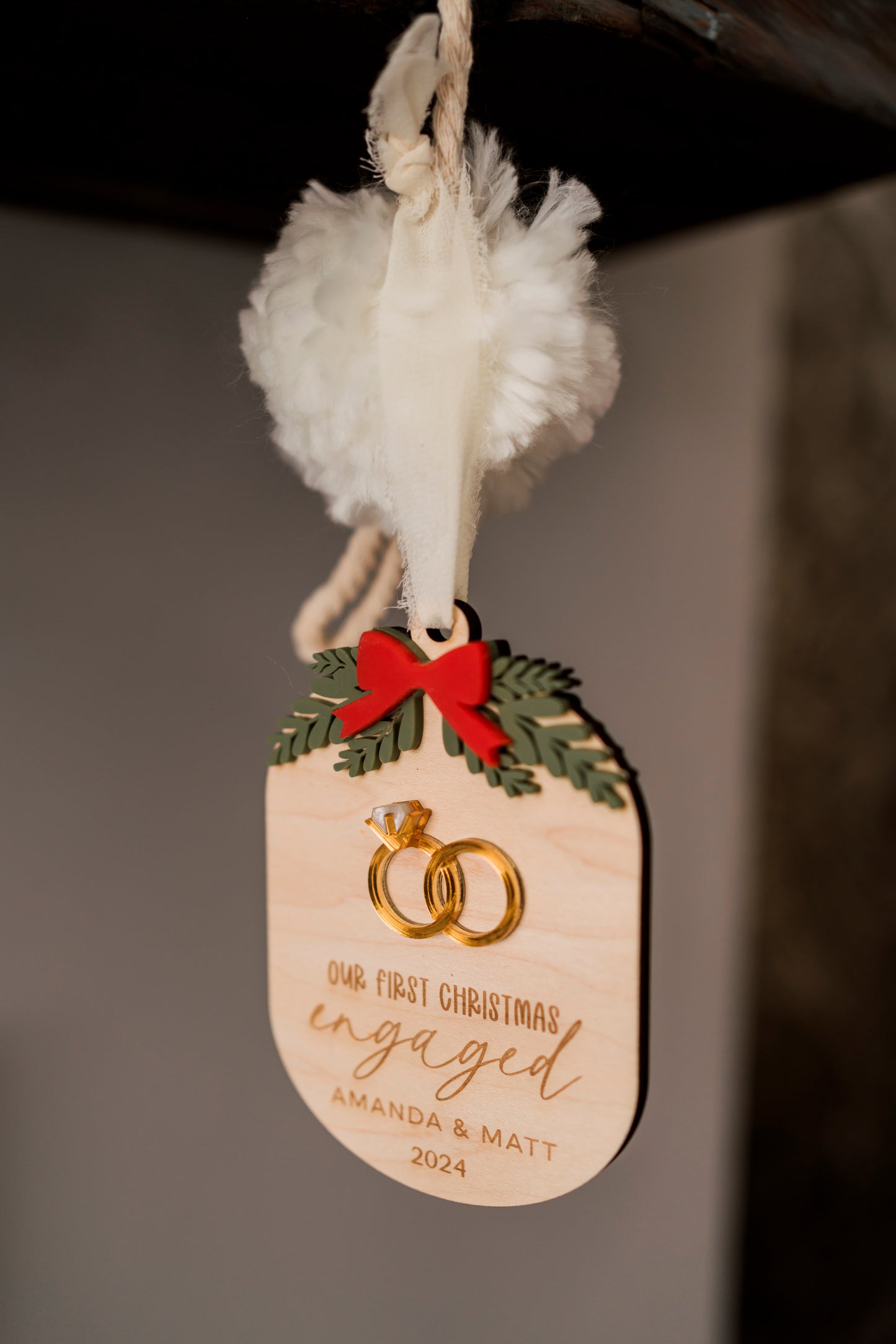 Married and Bright-First Christmas Married/First Christmas Engaged Ornaments