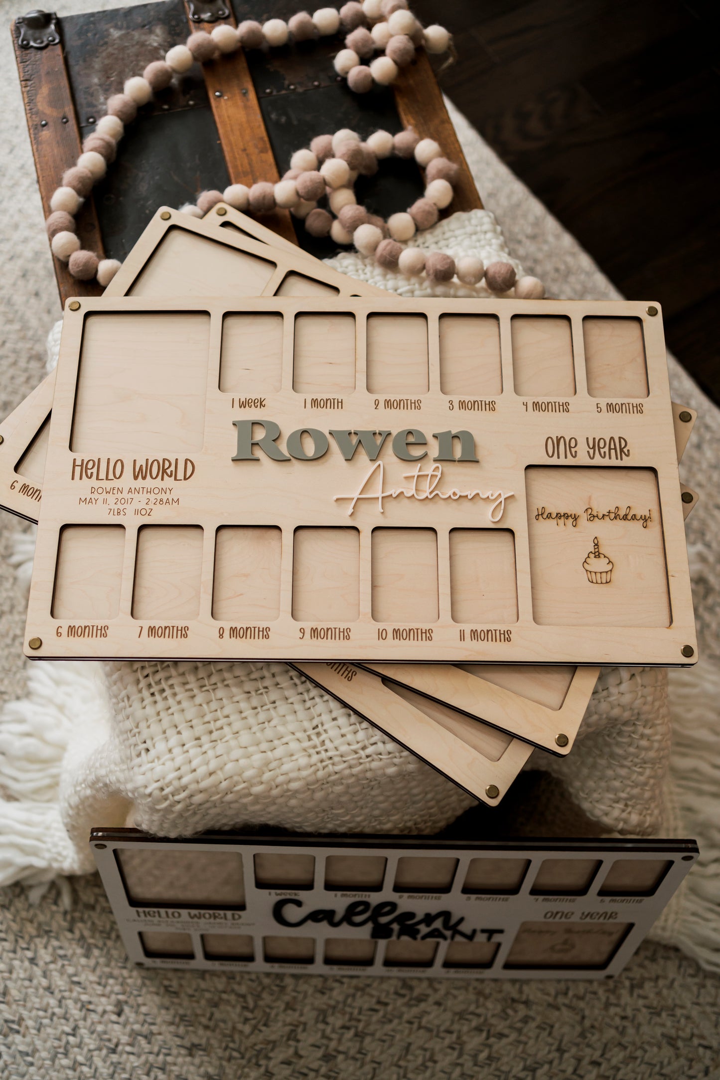 Hello World Baby's First Year Picture Frame