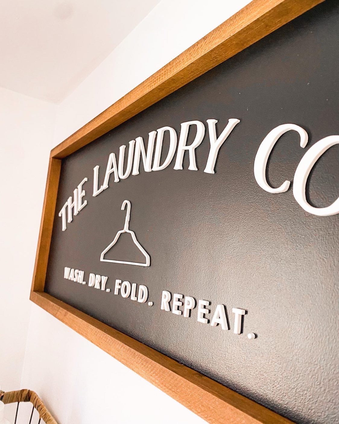 The Laundry Co. 3D wood sign