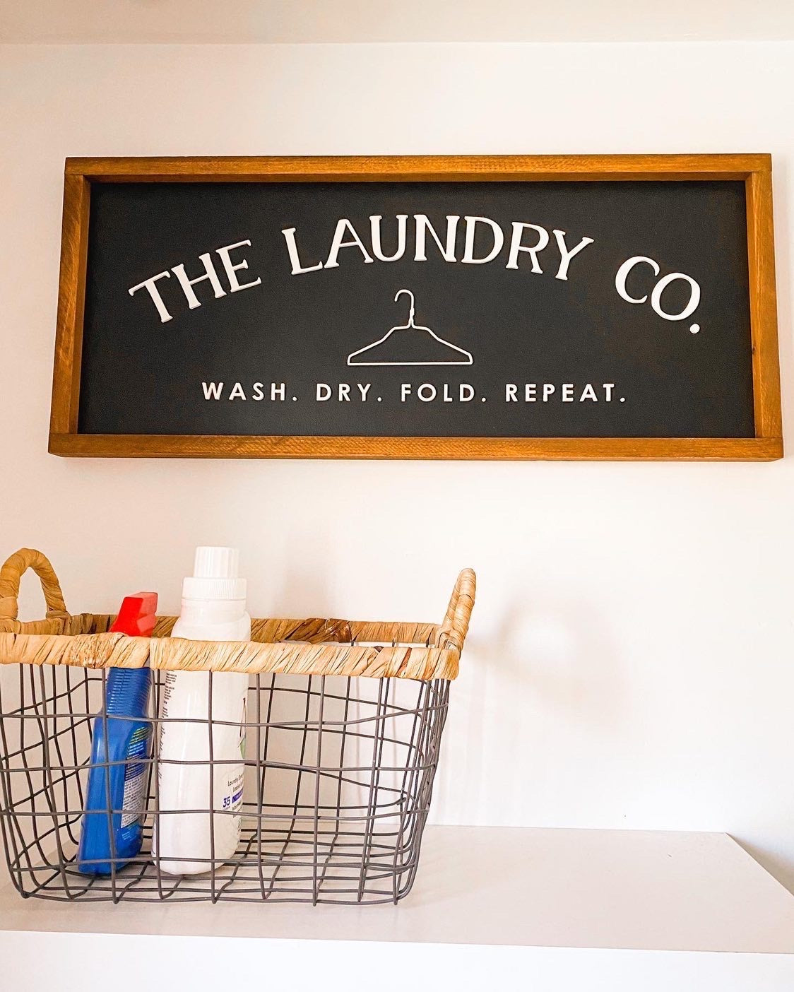 The Laundry Co. 3D wood sign