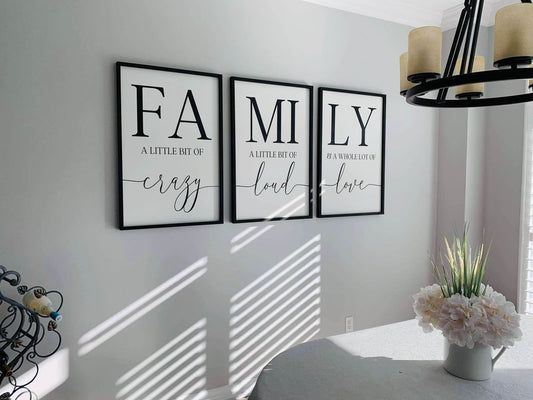 Family - Little Bit of Crazy, Whole Lot of Love Set of 3