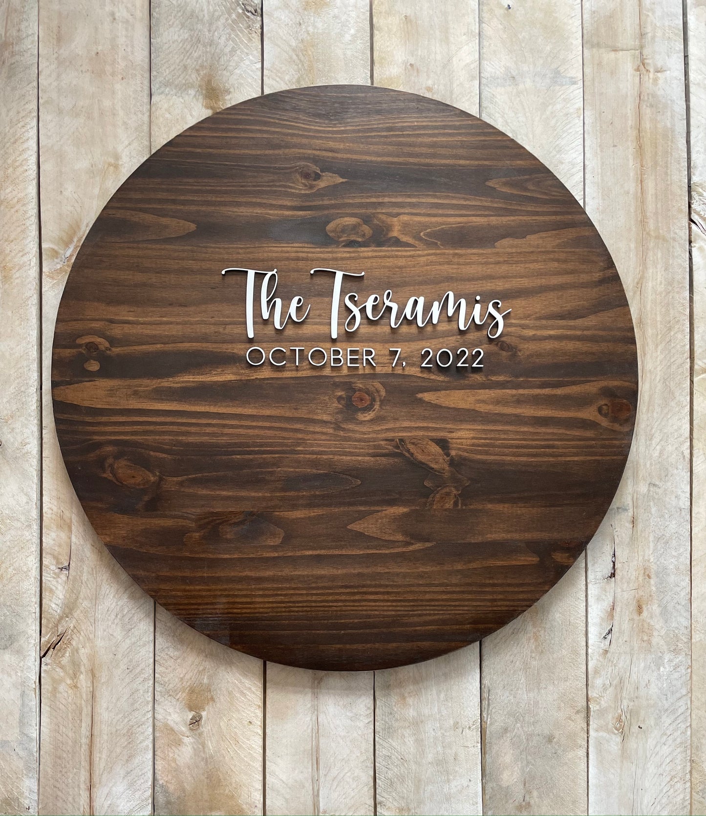 Wedding Guest Book Alternative Wood Round