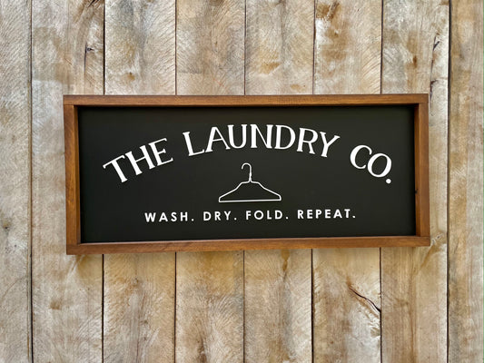 The Laundry Co. 3D wood sign