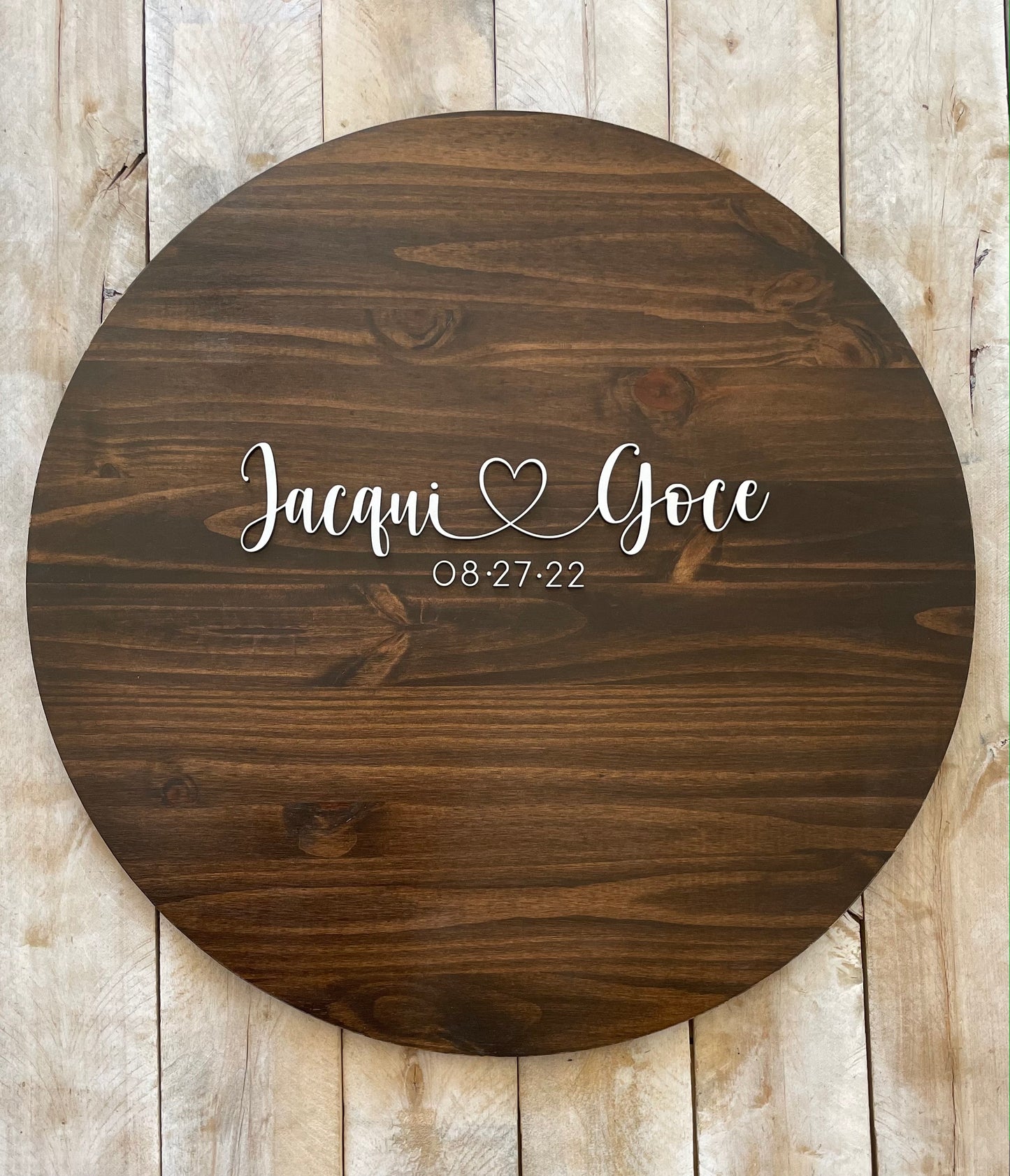 Wedding Guest Book Alternative Wood Round