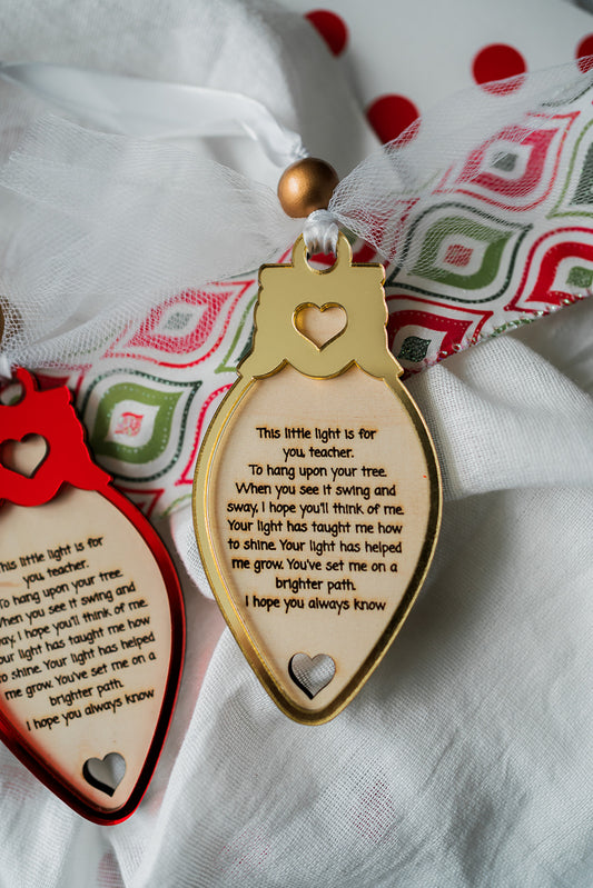 Teacher Light Ornament