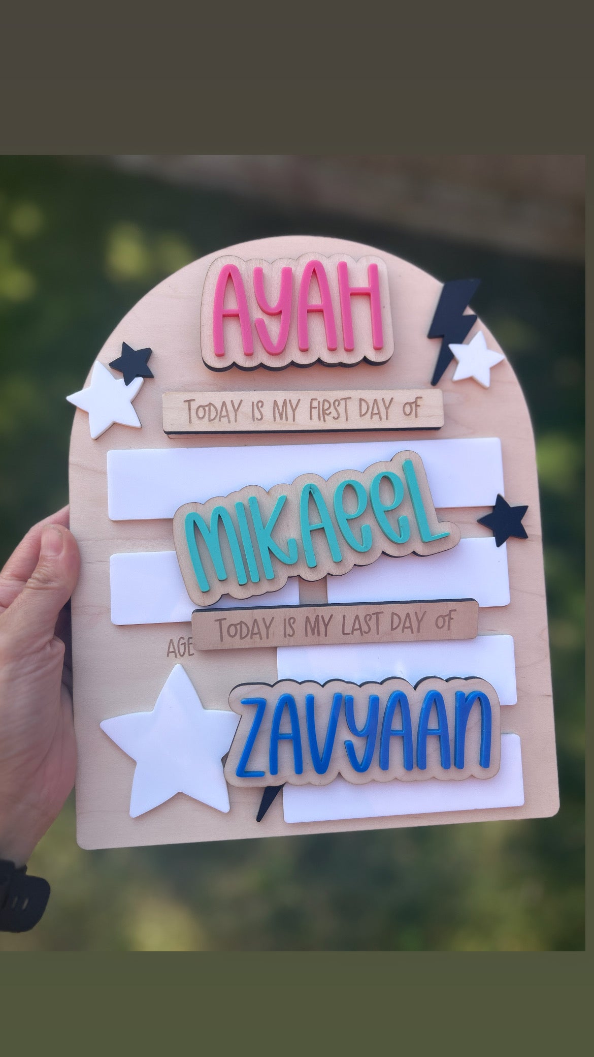 Personalized First Day of School Sign (Star theme)