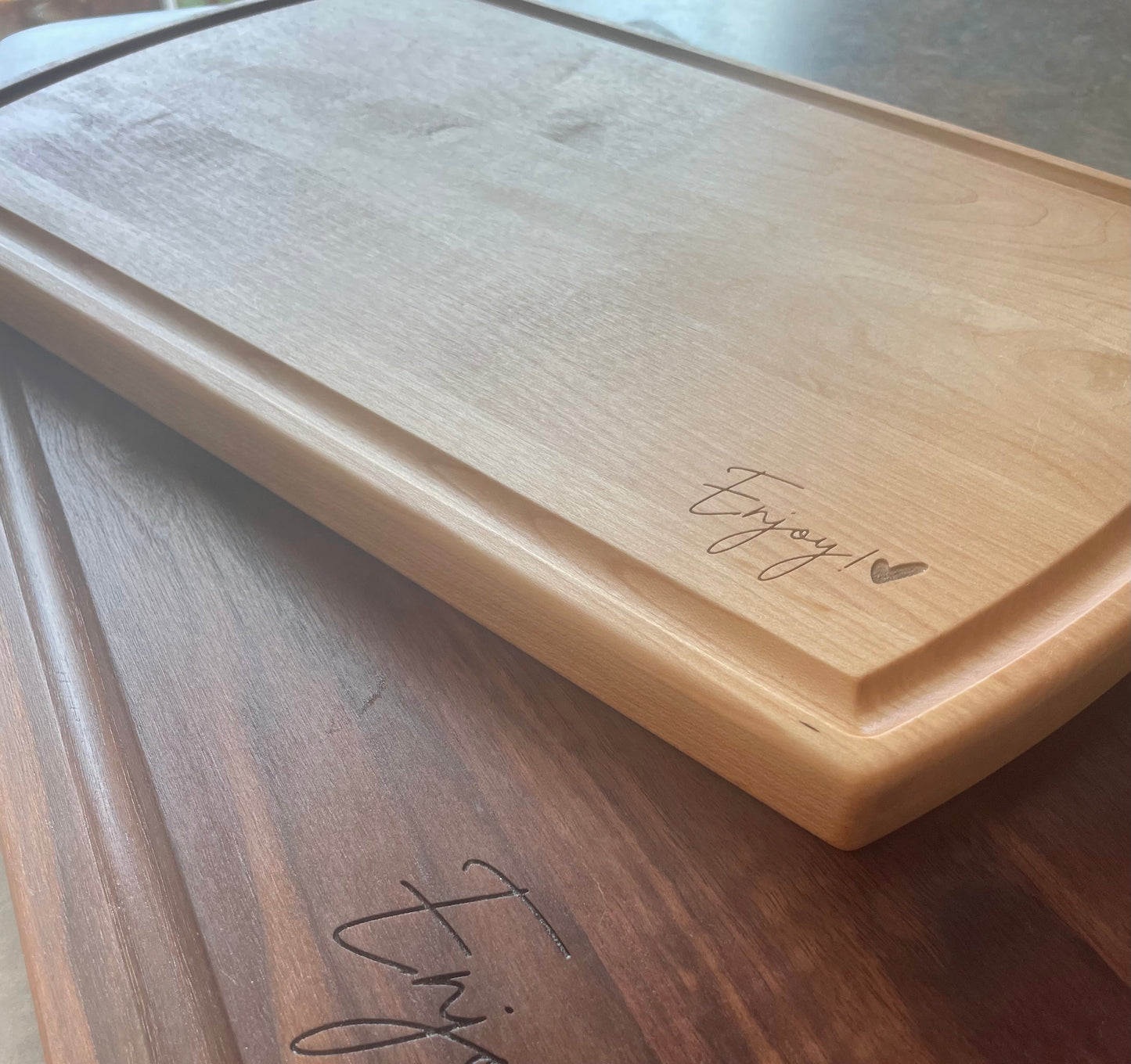 Engraved Charcuterie Boards-Walnut, Cherry and Maple Wood