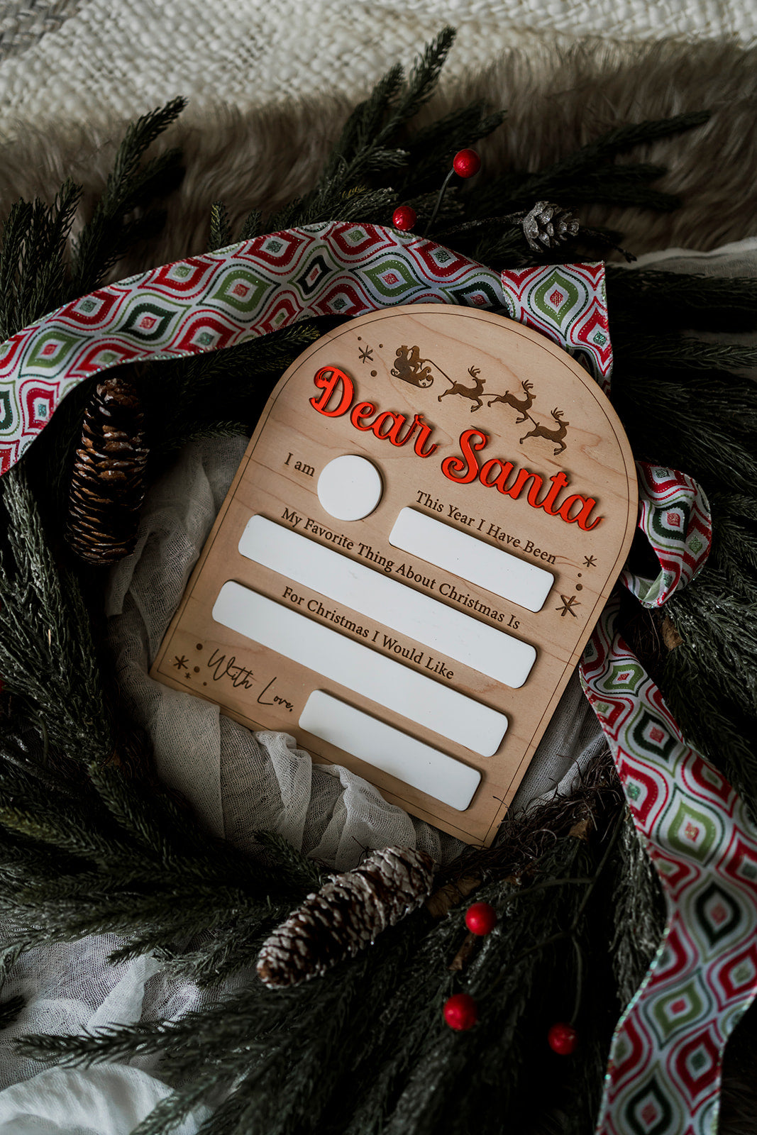 Dear Santa Christmas Wishlist Washable Board