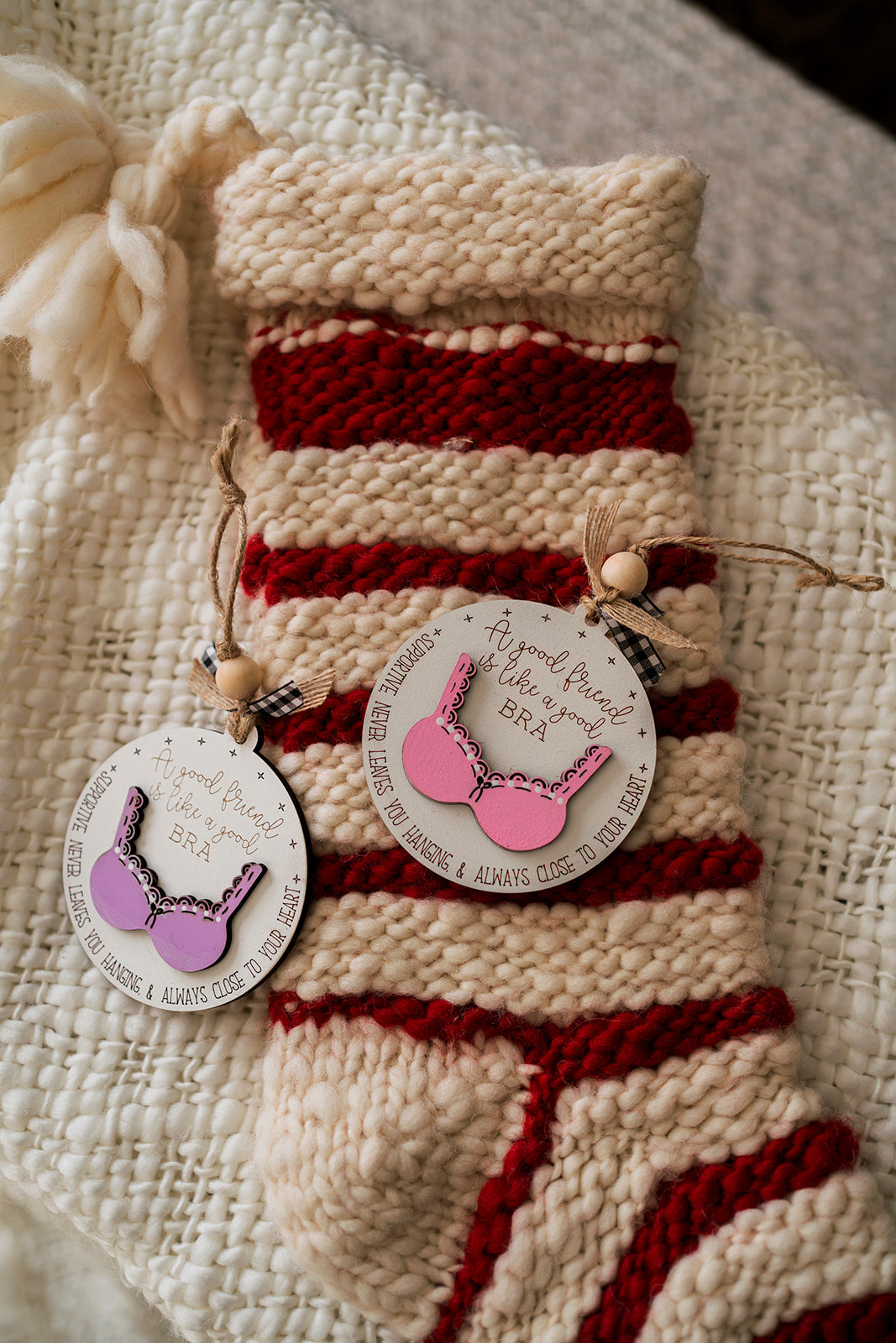 Good Friends are like a Bra Ornament