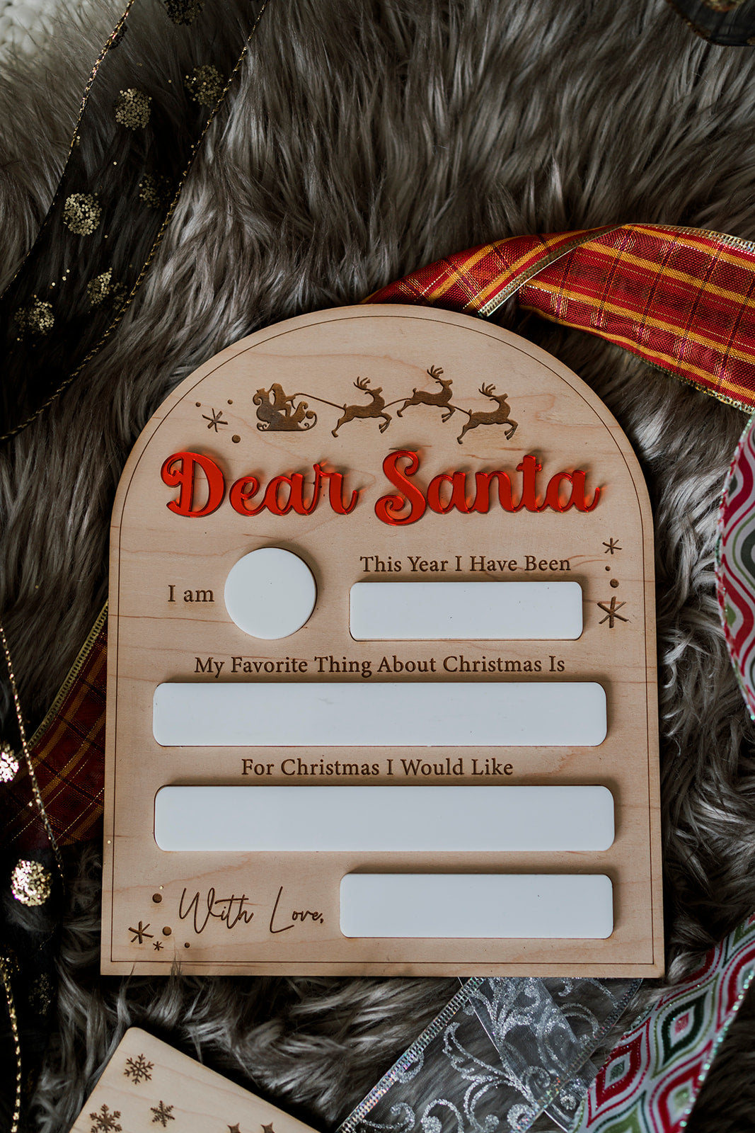 Dear Santa Christmas Wishlist Washable Board