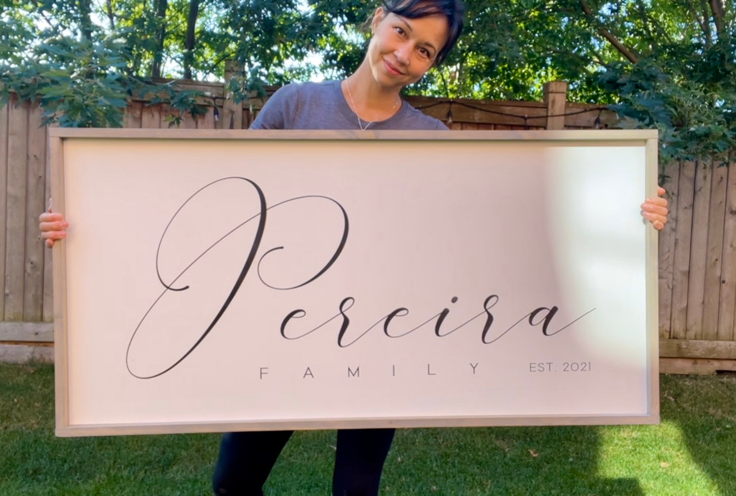 Personalized Family Name Framed sign