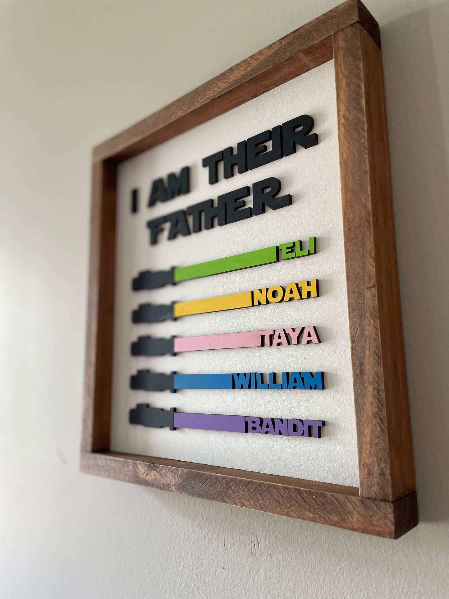 I am their Father/Lightsaber custom name sign