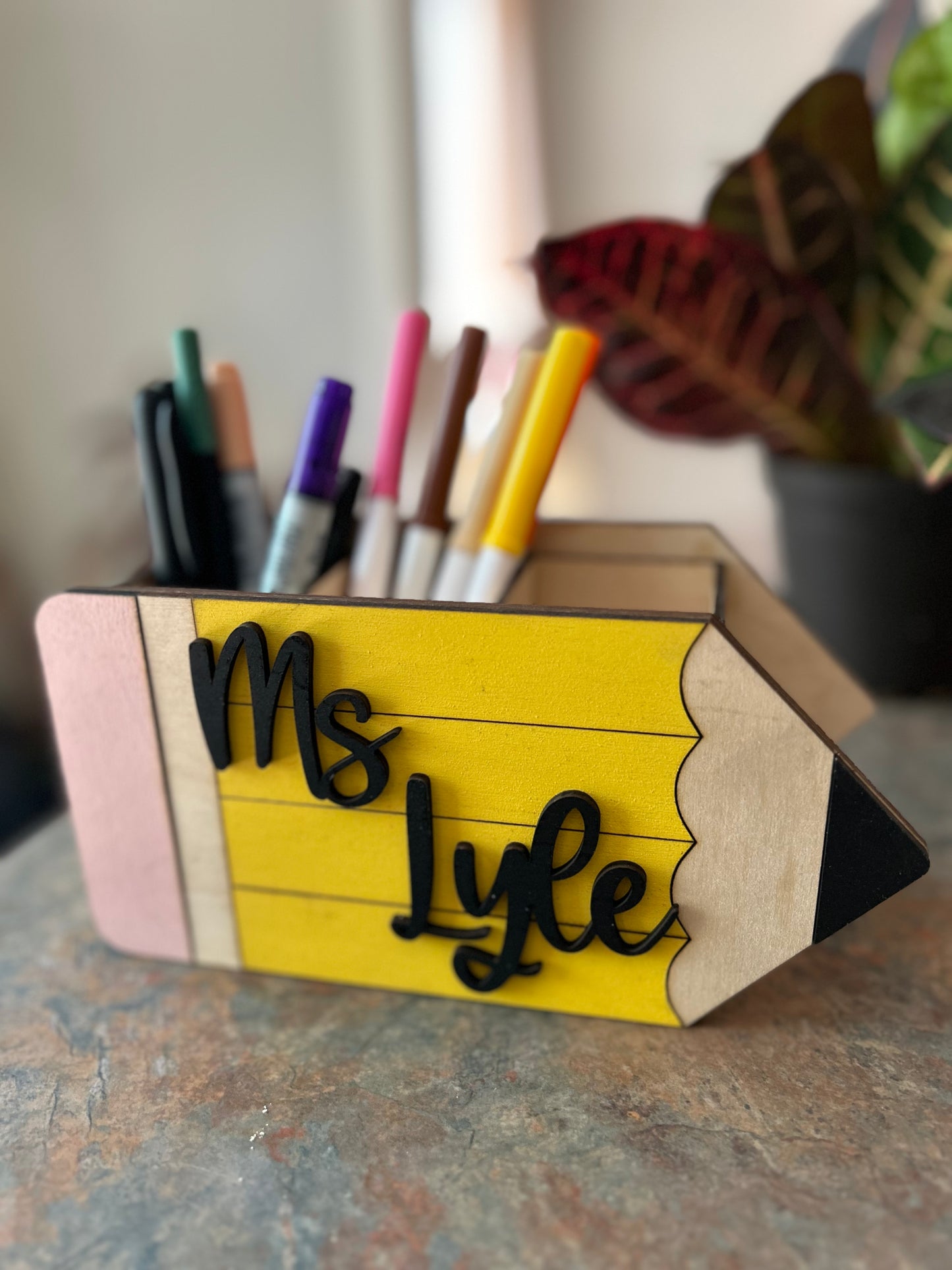 Personalized Teacher Pencil Crate/Organizer