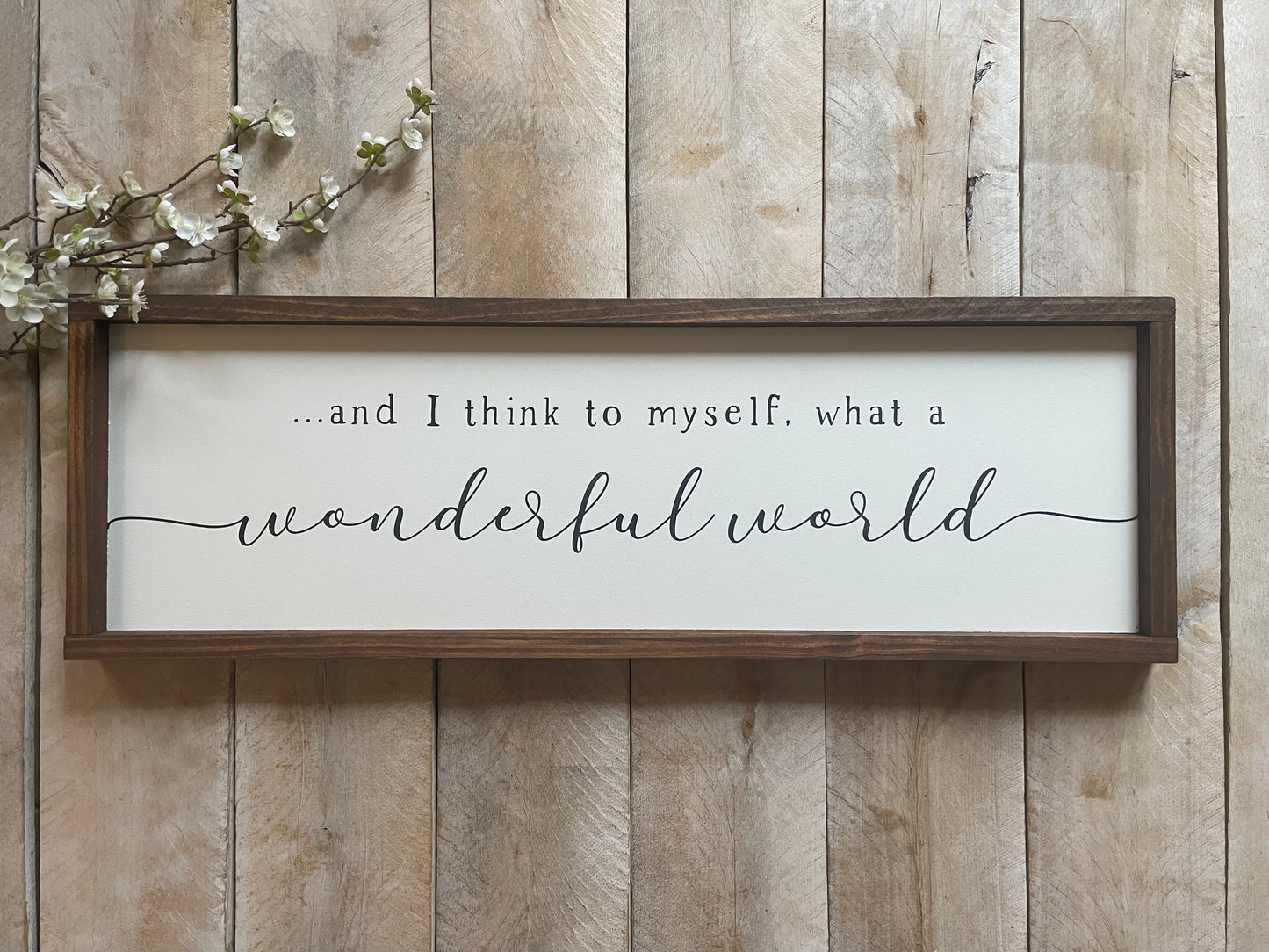 Wonderful World Framed sign