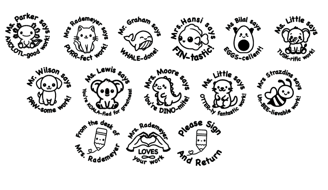 Personalized Teacher Stamps